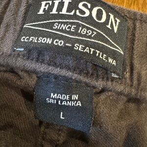 Filson Dark Brown flannel pajama lounge pants